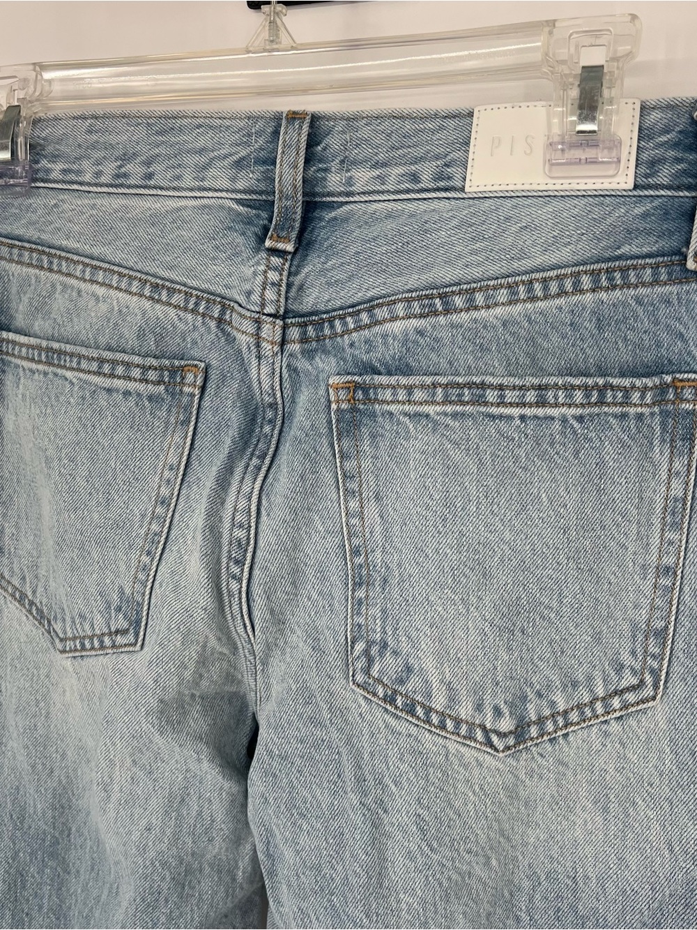 Pistola Lexi Mid-Rise Bowed Straight-Leg Jeans 25 Vintage Wash - Picture 8 of 15